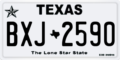 TX license plate BXJ2590