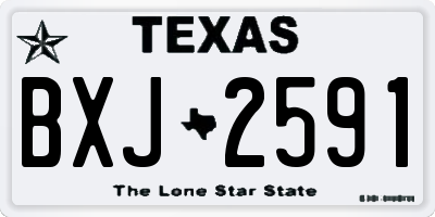 TX license plate BXJ2591