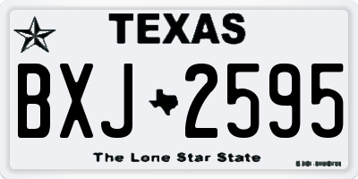 TX license plate BXJ2595