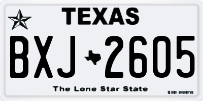 TX license plate BXJ2605