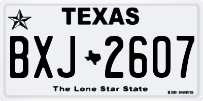TX license plate BXJ2607