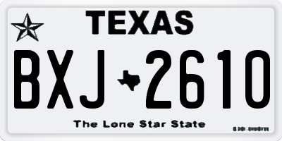 TX license plate BXJ2610