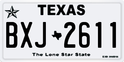 TX license plate BXJ2611