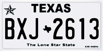 TX license plate BXJ2613