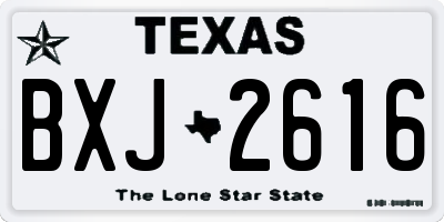 TX license plate BXJ2616