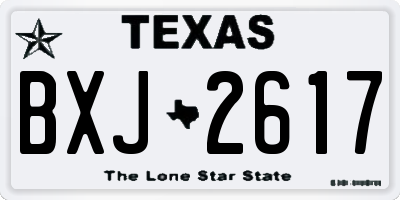 TX license plate BXJ2617