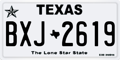 TX license plate BXJ2619