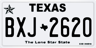 TX license plate BXJ2620