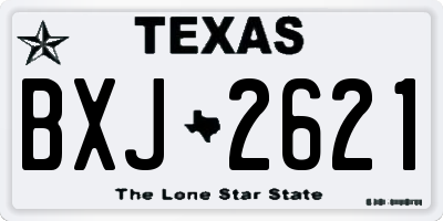 TX license plate BXJ2621