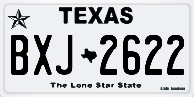TX license plate BXJ2622