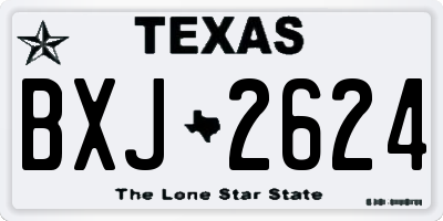 TX license plate BXJ2624