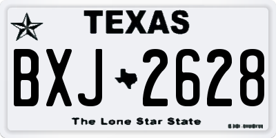TX license plate BXJ2628