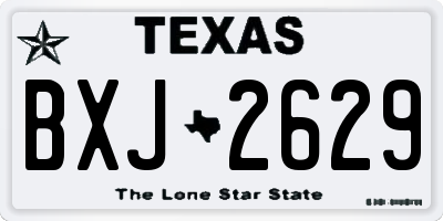 TX license plate BXJ2629