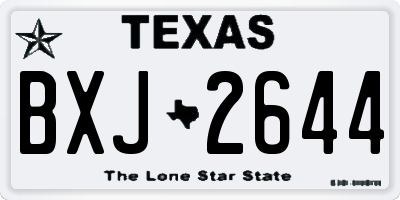 TX license plate BXJ2644