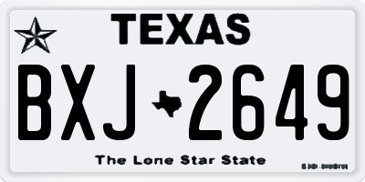 TX license plate BXJ2649