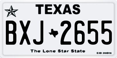 TX license plate BXJ2655
