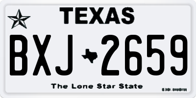 TX license plate BXJ2659