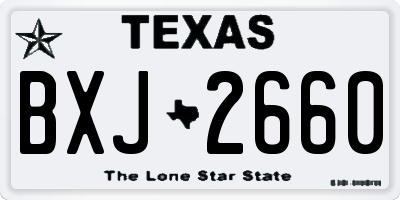 TX license plate BXJ2660