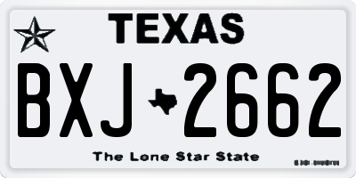 TX license plate BXJ2662