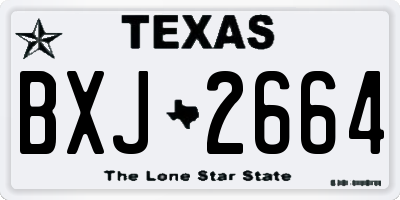 TX license plate BXJ2664
