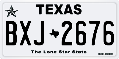 TX license plate BXJ2676