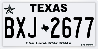 TX license plate BXJ2677