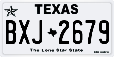 TX license plate BXJ2679