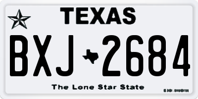 TX license plate BXJ2684