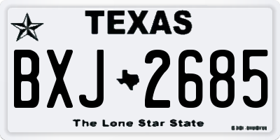 TX license plate BXJ2685