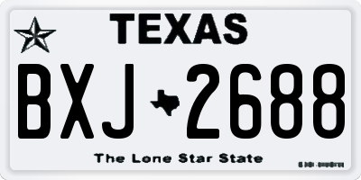 TX license plate BXJ2688