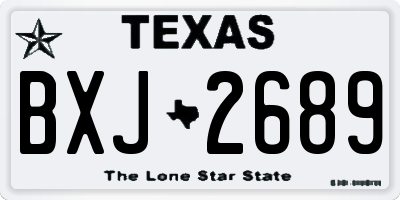 TX license plate BXJ2689