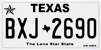 TX license plate BXJ2690