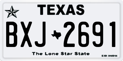 TX license plate BXJ2691