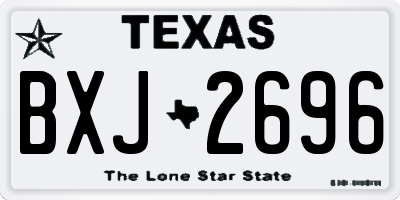TX license plate BXJ2696