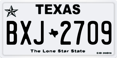 TX license plate BXJ2709