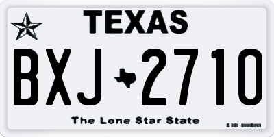 TX license plate BXJ2710