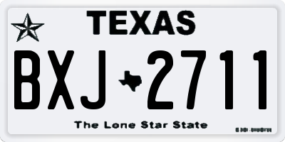 TX license plate BXJ2711
