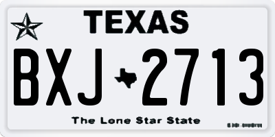 TX license plate BXJ2713