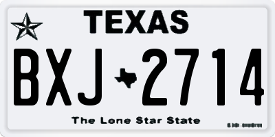 TX license plate BXJ2714