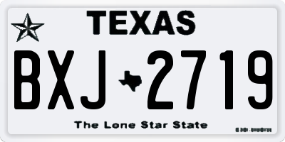 TX license plate BXJ2719