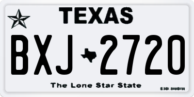 TX license plate BXJ2720