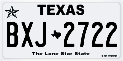 TX license plate BXJ2722
