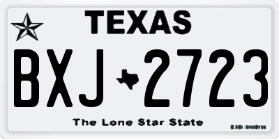 TX license plate BXJ2723