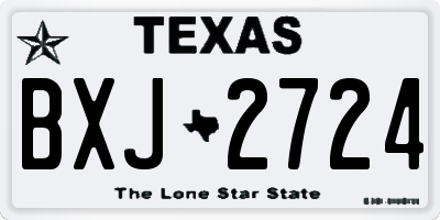 TX license plate BXJ2724