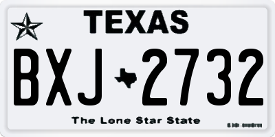 TX license plate BXJ2732