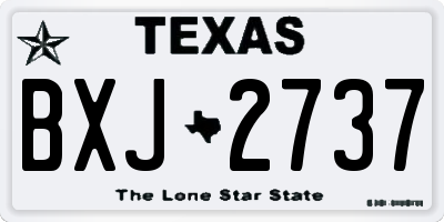 TX license plate BXJ2737