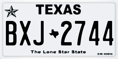 TX license plate BXJ2744