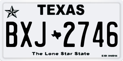 TX license plate BXJ2746