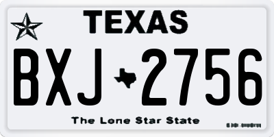 TX license plate BXJ2756