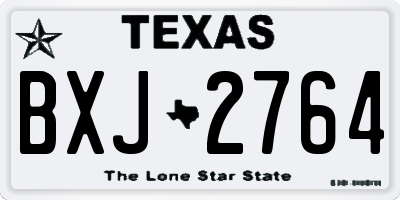 TX license plate BXJ2764